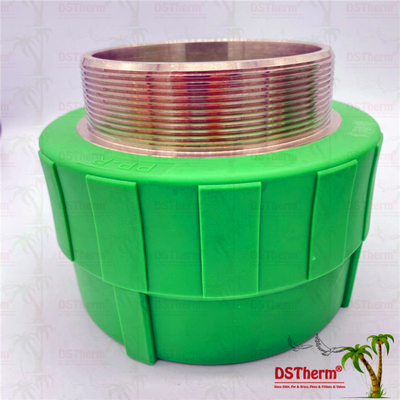 3 Inch Plastic PPR Male / Female Threaded Coupling CW617N Brass Inserts