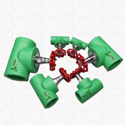 PPR Heavy Duty Stop Valve Globe Valve Adjust Flow Cryogenic Treatment Pass Seat Test 20-110mm
