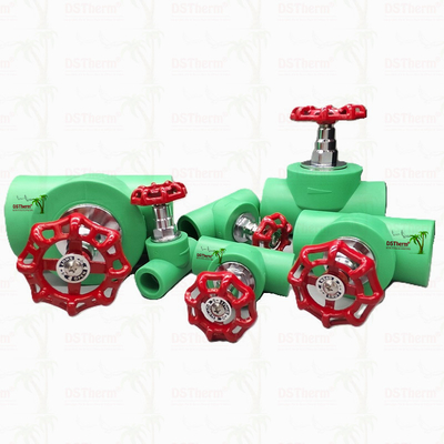 PPR Heavy Duty Stop Valve Globe Valve Adjust Flow Cryogenic Treatment Pass Seat Test 20-110mm