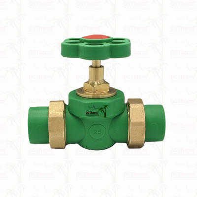 PPR Double Union Ball Valve Exposed Installation Corrosion-Resistant Customized Size