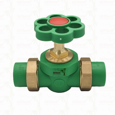 PPR Double Union Ball Valve Exposed Installation Corrosion-Resistant Customized Size