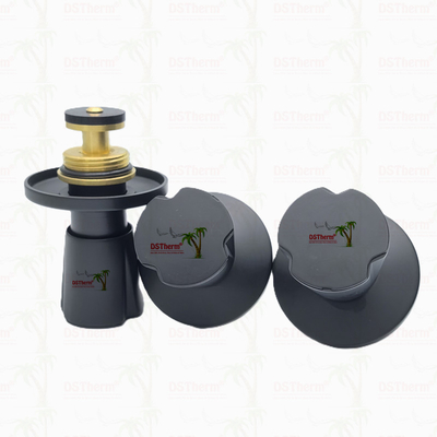 Manual Valve Stem Extension Assembly Brass Cartridge Brass Spindle Black Plated Valve Top Part