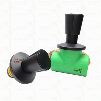 Ppr Black Plated Stop Valve Brass Valve Core Electrophoretic Black Coating Customized Size