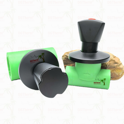 Ppr Black Plated Stop Valve Brass Valve Core Electrophoretic Black Coating Customized Size