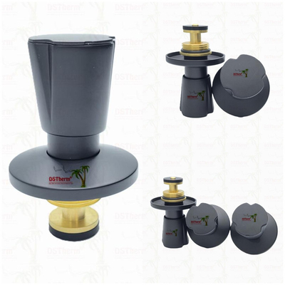Ppr Black Plated Stop Valve Brass Valve Core Electrophoretic Black Coating Customized Size