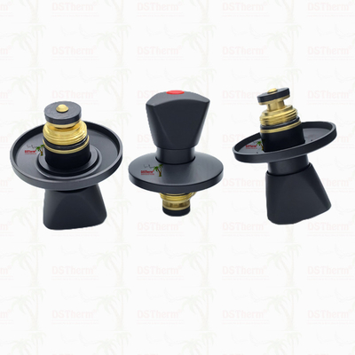 Triangle Handle Stop Valve Top Part Brass Cartridge Black Plated Valve Concealed Valve Cartridge Global Valve Cartridge