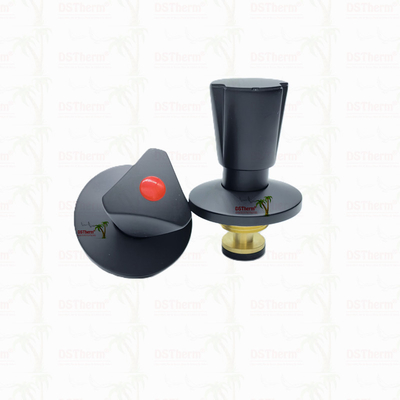 Triangle Handle Stop Valve Top Part Brass Cartridge Black Plated Valve Concealed Valve Cartridge Global Valve Cartridge