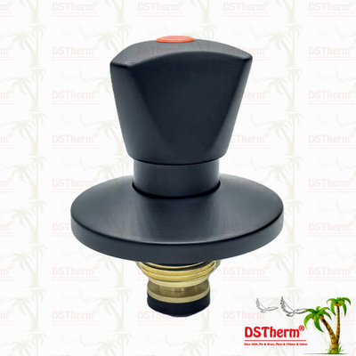 Triangle Handle Stop Valve Top Part Brass Cartridge Black Plated Valve Concealed Valve Cartridge Global Valve Cartridge