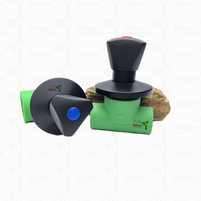 Ppr Black Plated Stop Valve With Triangular Handle BlackFlow Precision Valve Electrophoretic Black Coating 