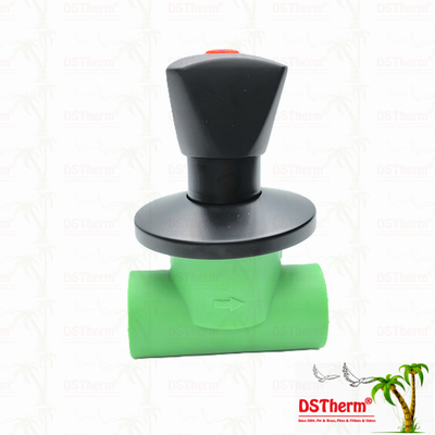 Ppr Black Plated Stop Valve With Triangular Handle BlackFlow Precision Valve Electrophoretic Black Coating 