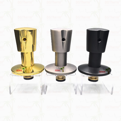 Gold Color Coated Stop Valve Top Part Round Handle With Side Lock Valve Cartridge With Different Handles