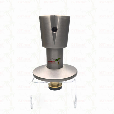Gold Color Coated Stop Valve Top Part Round Handle With Side Lock Valve Cartridge With Different Handles