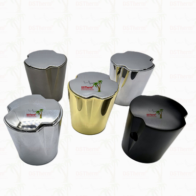 Gold Color Coated Stop Valve Top Part Round Handle With Side Lock Valve Cartridge With Different Handles