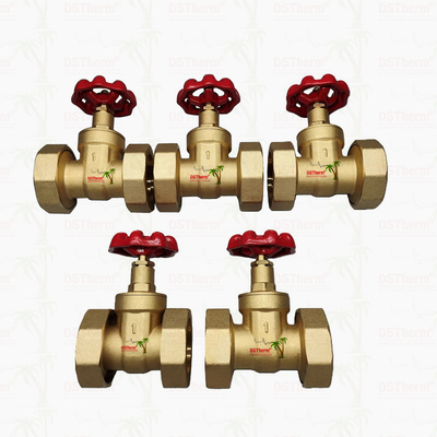 Brass Union Gate Valve With Red Cast Iron Handle High-Flow 1/2"-4" Customized Size