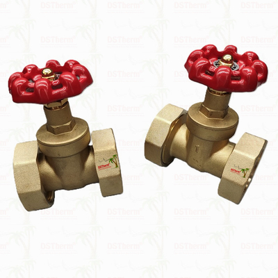 Brass Union Gate Valve With Red Cast Iron Handle High-Flow 1/2"-4" Customized Size