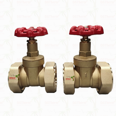 Brass Union Gate Valve With Red Cast Iron Handle High-Flow 1/2"-4" Customized Size