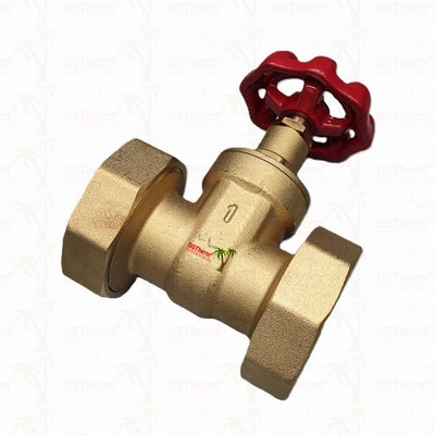Brass Union Gate Valve With Red Cast Iron Handle High-Flow 1/2"-4" Customized Size