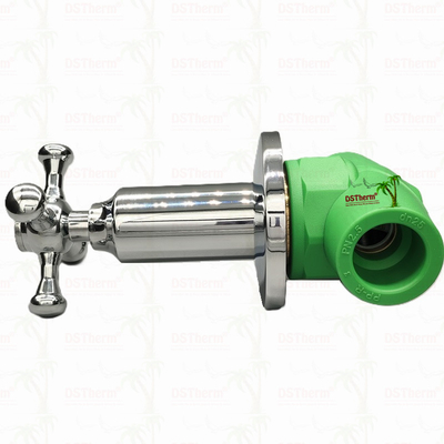 PPR Chrome Plated Luxury Ball Valve With Cross Handle Copper Core Brass Cartridge