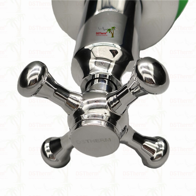 PPR Chrome Plated Luxury Ball Valve With Cross Handle Copper Core Brass Cartridge