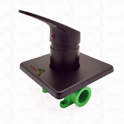 Three-way Square Panel Ppr Black Plated Mixer Shower Valve Mixing Valve