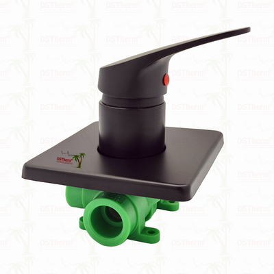 Three-way Square Panel Ppr Black Plated Mixer Shower Valve Mixing Valve