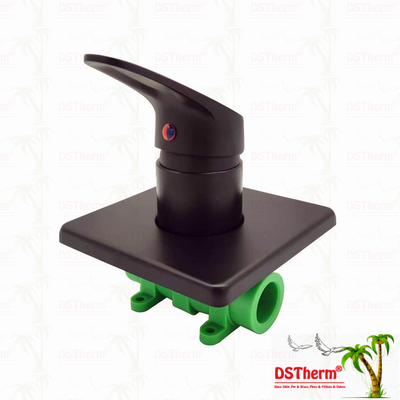 Three-way Square Panel Ppr Black Plated Mixer Shower Valve Mixing Valve