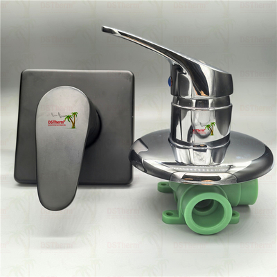 Three-way Square Panel Ppr Black Plated Mixer Shower Valve Mixing Valve