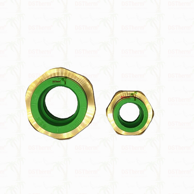 Green Ppr Double Head Threaded Union Double Union Connector High Temperature Resistance