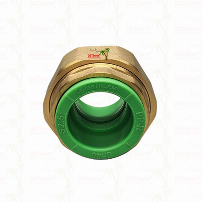 Green Ppr Double Head Threaded Union Double Union Connector High Temperature Resistance