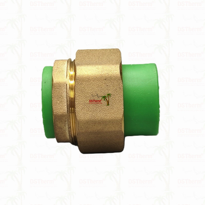 Green Ppr Double Head Threaded Union Double Union Connector High Temperature Resistance