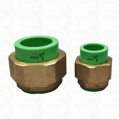 Green Ppr Double Head Threaded Union Double Union Connector High Temperature Resistance