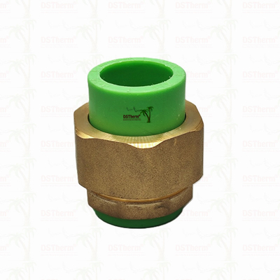 Green Ppr Double Head Threaded Union Double Union Connector High Temperature Resistance