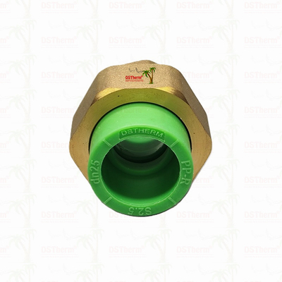 Green Ppr Double Head Threaded Union Double Union Connector High Temperature Resistance