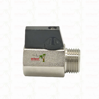 Nickel Plated Mini Ball Valve For Plumbing System 1/2'' Corrosion Resistance Space Efficiency