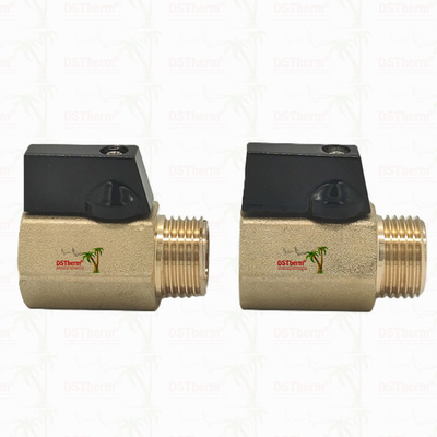 Brass Female and Male Mini Ball Valve For Plumbing System 1/2'' Corrosion Resistance