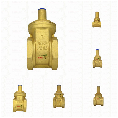 Brass Lock Gate Valve For Plumbing System Corrosion Resistance Customized Size