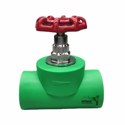 Black PPR Stop Valve With Chrome Plated / Brass Color Cartridge ISO 15784 Certified Global Vlave 20-110mm