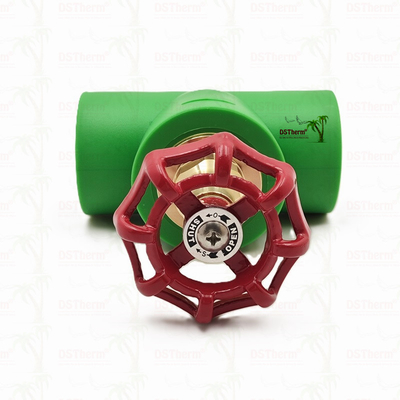 Black PPR Stop Valve With Chrome Plated / Brass Color Cartridge ISO 15784 Certified Global Vlave 20-110mm