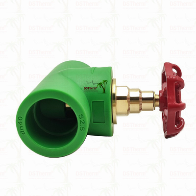 Black PPR Stop Valve With Chrome Plated / Brass Color Cartridge ISO 15784 Certified Global Vlave 20-110mm