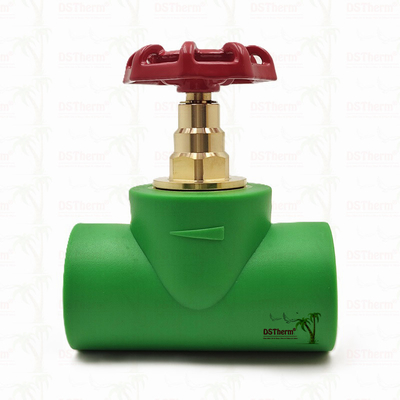 Black PPR Stop Valve With Chrome Plated / Brass Color Cartridge ISO 15784 Certified Global Vlave 20-110mm