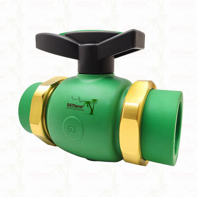 PPR Union Ball Valve Full Bore Ppr Double Union Ball Valve 20-63MM Exposed Installation