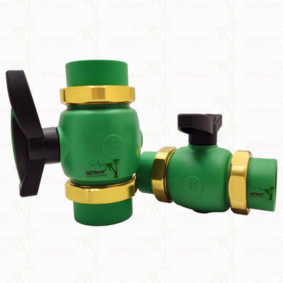 PPR Union Ball Valve Full Bore Ppr Double Union Ball Valve 20-63MM Exposed Installation