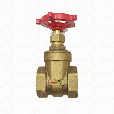 Brass Union Gate Valve With Red Handle 1/2"-2" Customized Size Anti-corrosion