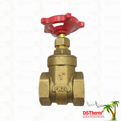 Brass Union Gate Valve With Red Handle 1/2"-2" Customized Size Anti-corrosion