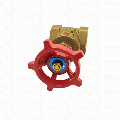 Brass Union Gate Valve With Red Handle 1/2"-2" Customized Size Anti-corrosion