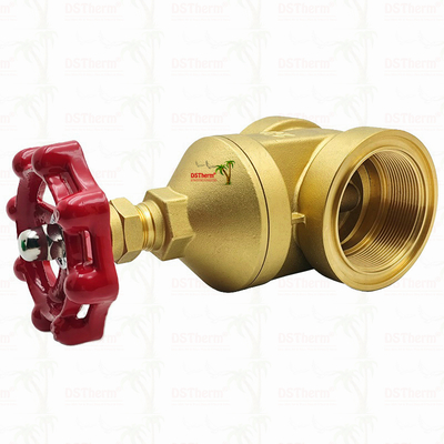 Brass Gate Valve With Red Handle 2 1/2" Customized Size High Pressure Bearing Capacity