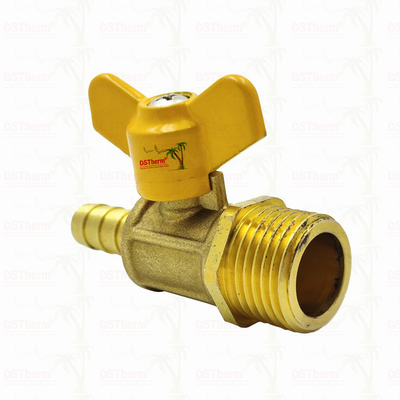 Male Threaded Butterfly Handle Brass Gas Valve Gas Valve Gas Ball Valve Customized