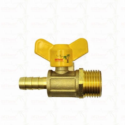Male Threaded Butterfly Handle Brass Gas Valve Gas Valve Gas Ball Valve Customized