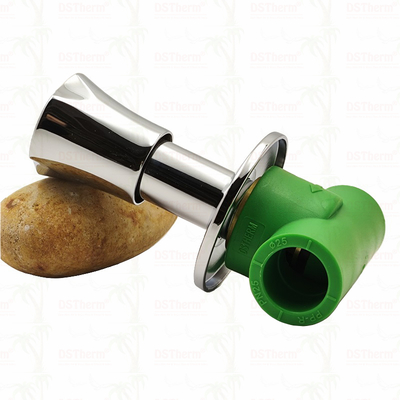 PN25 PPR Stop Valve 20-40mm Chrome Plated with Anti-Slip Handle