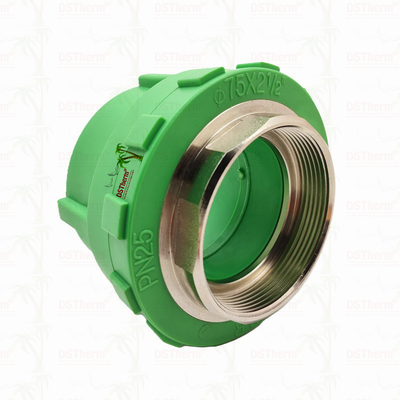 PPR Female Threaded Coupling Plastic PPR Pipe Fittings 75*2 1/2" Customized Size